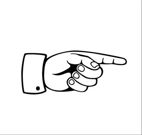 Digital Clipart Pointing Hand Pointing Finger Symbol Vector Graphics Instant Download ...