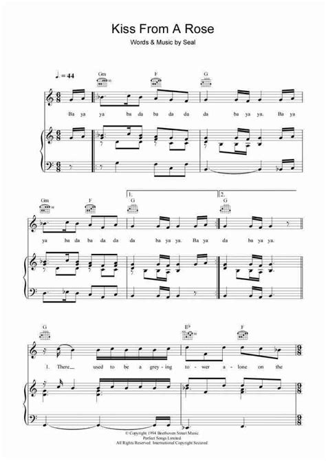 Kiss from a Rose Piano Sheet Music | OnlinePianist