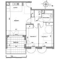 60m2 Plan Maison Plain Pied 2 Chambres Sans Garage