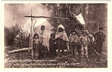 DENE Slavey Indians, Hay River, Northwest Territories, early 1900. Photo from Oblats ...