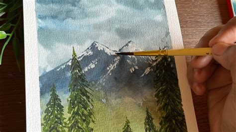 Mountain Majesty Capturing Peaks in Watercolor Poetry🗻|How to draw ...