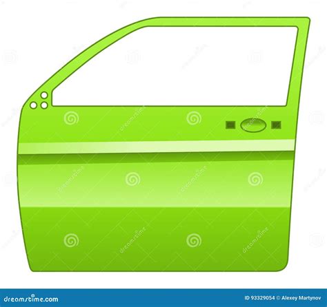 Car door stock vector. Illustration of isolated, automobile - 93329054