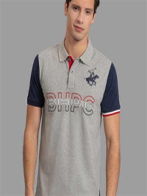 Buy Beverly Hills Polo Club Men Grey Printed Polo Collar T Shirt - Tshirts for Men 12119166 | Myntra