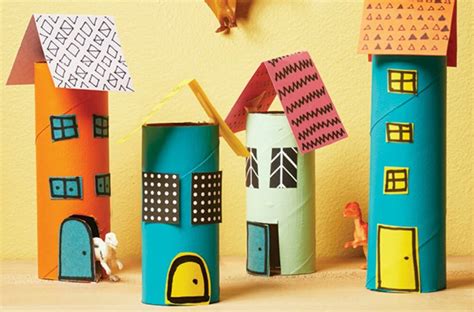 Houses | Kid friendly crafts, Paper roll crafts, Crafts