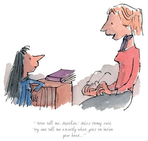 Matilda and Miss Honey | Quentin blake illustrations, Quentin blake ...