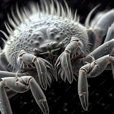 Premium Photo | Magnified view of dust mites under a microscope