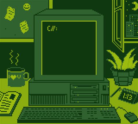 ArtStation - Retro PC pixel art animation - original gameboy style