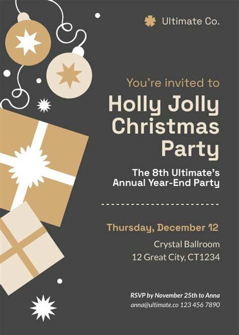 Company Christmas Party Invitation - Piktochart