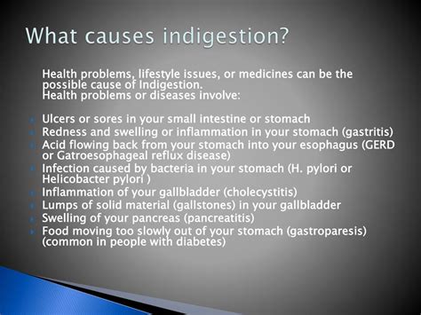 PPT - Indigestion: Causes, Symptoms, Daignosis, Prevention and Treatment PowerPoint Presentation ...