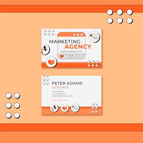 Free PSD | Marketing concept business card template