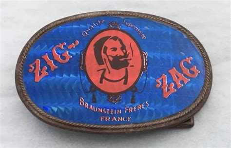 RARE ZIG ZAG Man Tattoo Rolling Paper Payan Lendo Pacifica Prism Belt Buckle $49.95 - PicClick