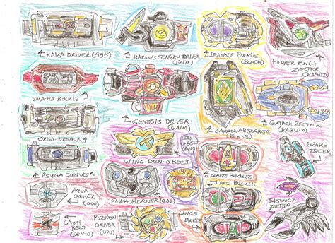 Secondary Kamen Rider Belts 2 by LavenderRanger on DeviantArt