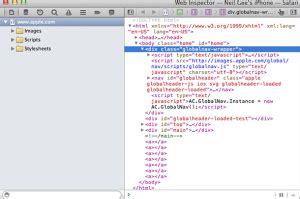 View Source Code on the iPad and iPhone using Dev Tools on Safari Webkit