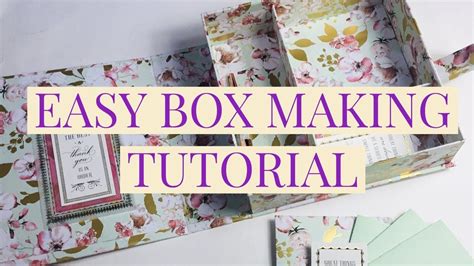 MAKE A BOX WITH A LID‼️ BEAUTIFUL STATIONERY SET!! EASY BOX MAKING ...