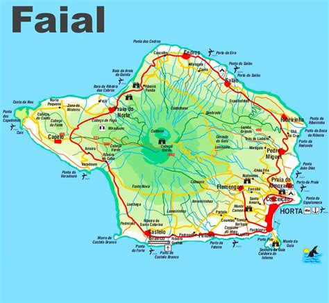 Faial Island Map