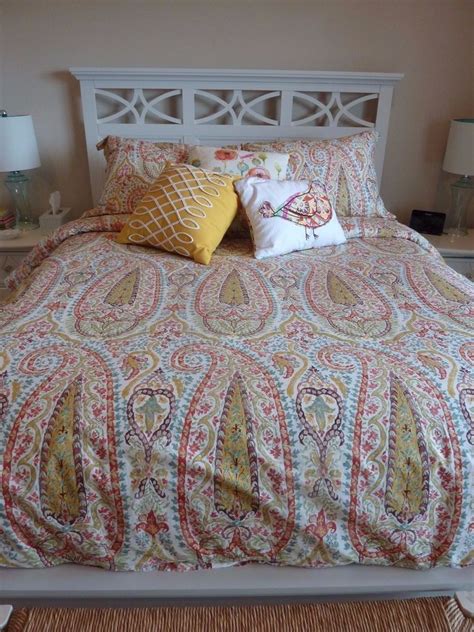 POTTERY BARN Full/Queen Duvet Cover & 2 Shams/1 Decor Pillows~Orange ...