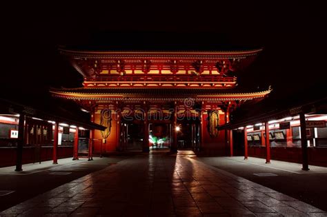 Sensoji Temple at night stock image. Image of oriental - 7963659