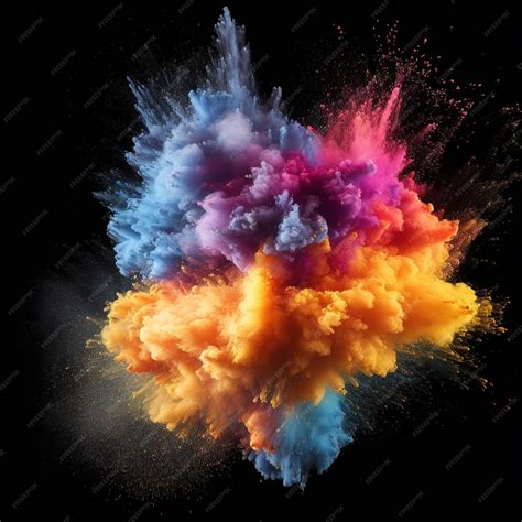 Colorful powder explosion | Premium AI-generated image