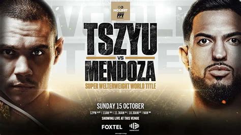 Tim Tszyu vs Brian Mendoza Results Live, Fight Card, Time