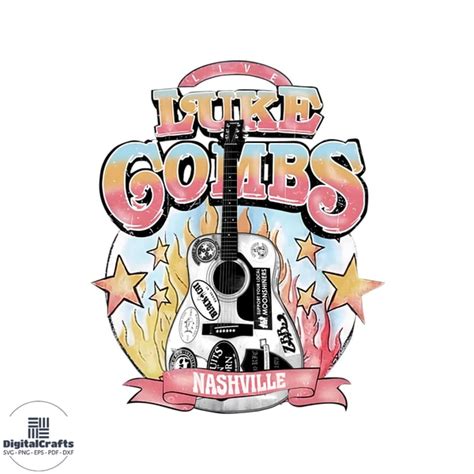 Luke Combs Guitar Luke Combs Concert Png Silhouette Files - Inspire Uplift