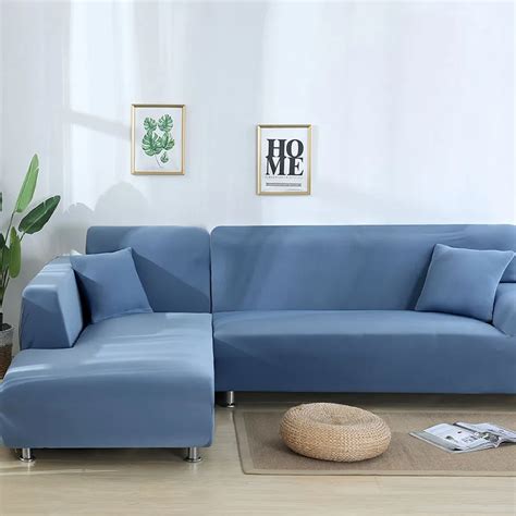 L Shaped Sofa Cover Spandex slipcover sofa Removable housse canape Sofa covers for Living Room ...