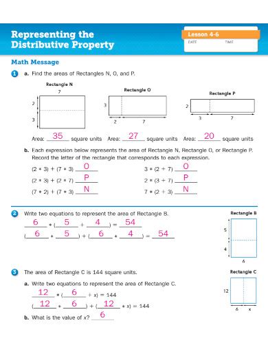 Distributive Property- Examples, PDF | Examples