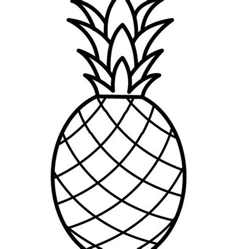 Simple Pineapple Drawing | Free download on ClipArtMag