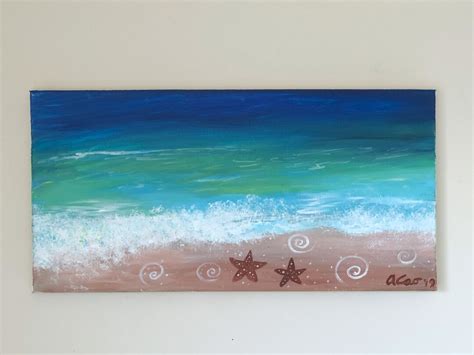 Ocean Waves Acrylic Painting Beaches, Ocean, Ocean Waves, Sea, Sand - Etsy