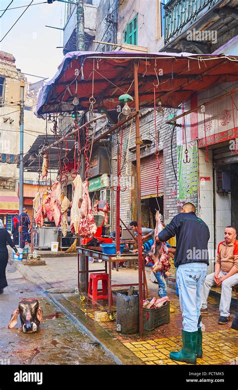 Meat market in alexandria egypt hi-res stock photography and images - Alamy