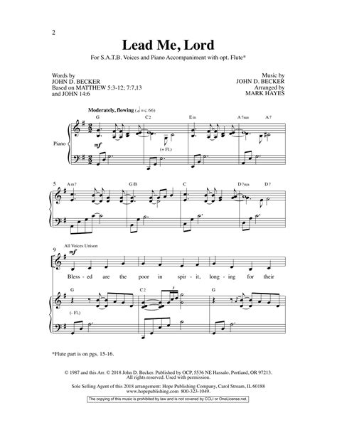 Lead Me, Lord - Choral Music Download