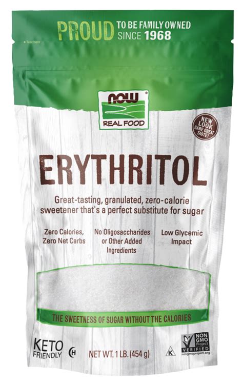 Erythritol Pure Sweetener - 1 lb. | NOW Brand Vitamins and Supplements