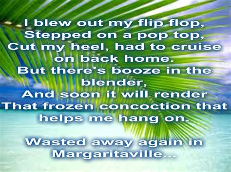 Jimmy Buffet - Margaritaville | Lyric art, Lyrics, Jimmy buffett