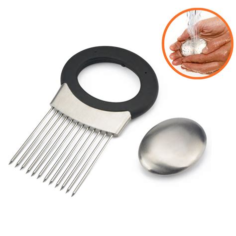 All-In-One Stainless Steel Onion Holder & Odor Remover