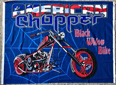 Harley Davidson Fabric Panel / Black Widow Bike American | Etsy | Harley davidson fabric ...