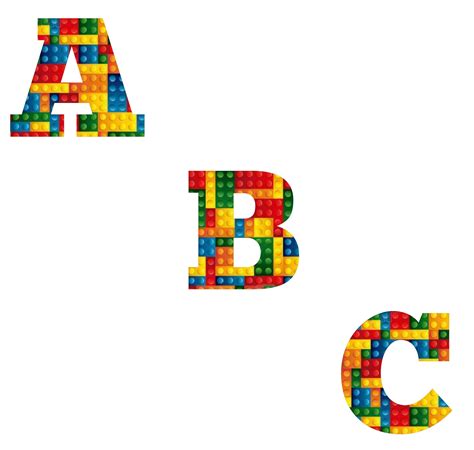 Lego alphabet clip art. Digital clip art can be used as graphic design ...