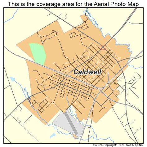 Aerial Photography Map of Caldwell, TX Texas