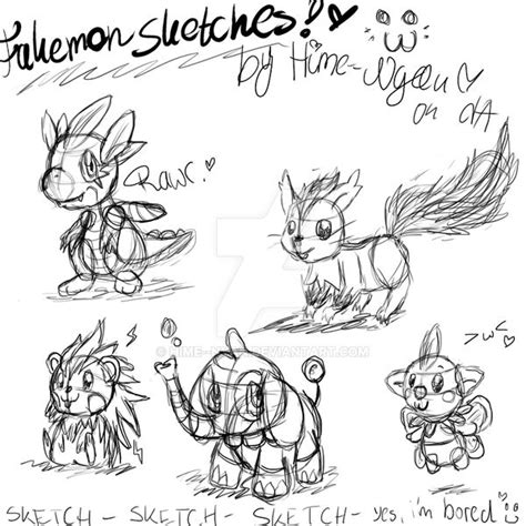 My first Fakemon Sketches! by Hime--Nyan on DeviantArt