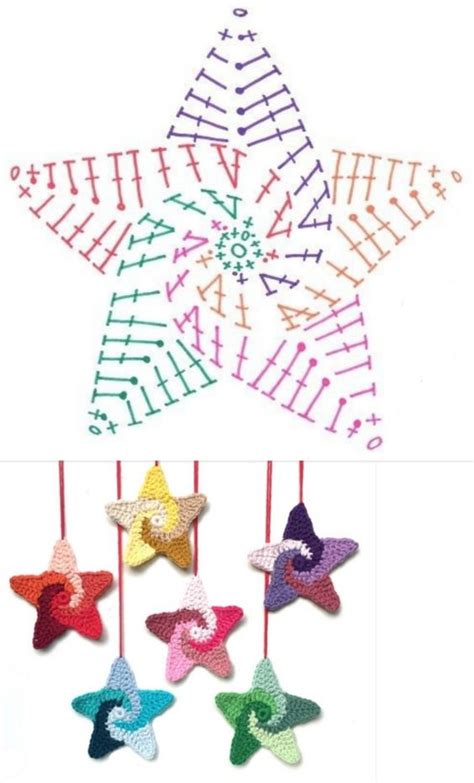 Star crochet pattern diagrams ⋆ Crochet Kingdom