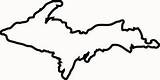 Michigan Upper Peninsula Stencil Sketch Coloring Page sketch template