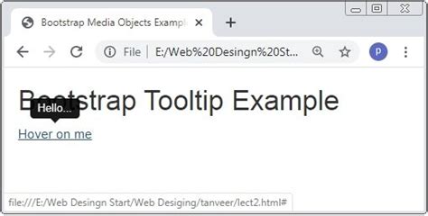 Bootstrap Tooltip Example