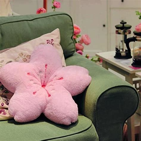 Amazon.com: curfair Cherry Blossom Pillow, Flower Throw Pillow Plush Doll Toys, Floor Mat Chair ...