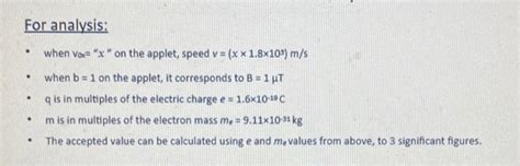 Solved EXPERIMENT 5: THE SPECIFIC CHARGE OF THE ELECTRON | Chegg.com