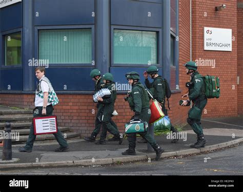 The scene at HMP Birmingham where a disturbance is under way. The ...