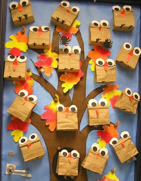 fall owl bulletin board idea…cute! | Owl theme classroom, Crafts for ...