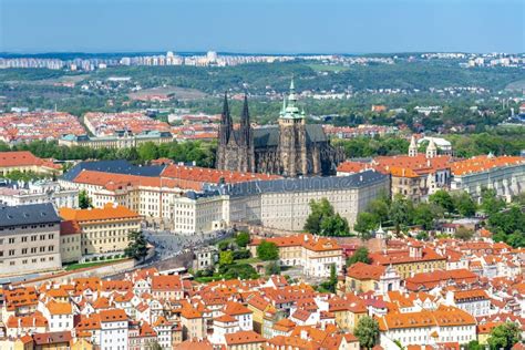 Aerial View of Prague Castle, Czech Republic Stock Image - Image of ...