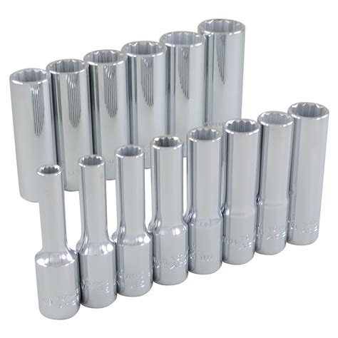 3/8" Dr. 14 Piece 12 Point Deep Metric Socket Set – Gray Tools Online Store