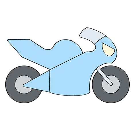 How to Draw an Easy Motorcycle - Easy Drawing Tutorial For Kids