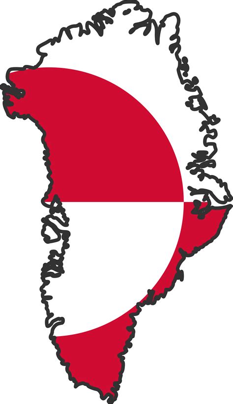 Greenland Flag Map - Mapsof.Net