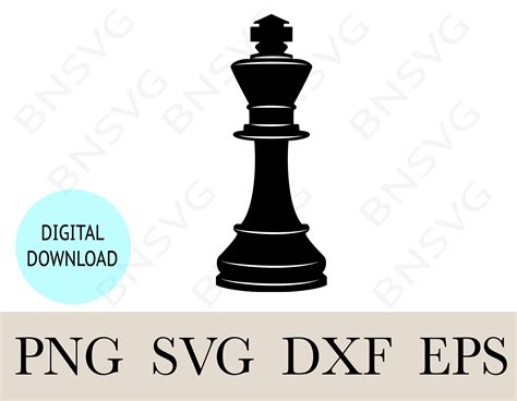 King Chess Silhouette Icon Vector, King PNG, Colorful EPS, Cut Files ...