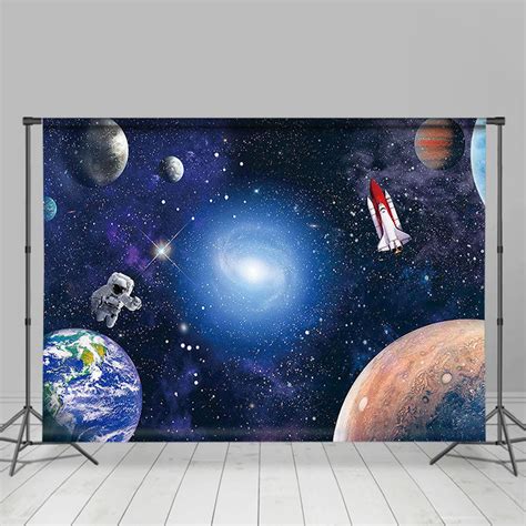 Astronaut Themed Outer Space Birthday Party Backdrop – Lofaris